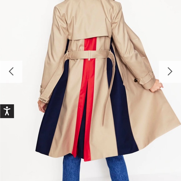 Boden trench coat NWOT US 8 color block U0214 current online gorgeous - Picture 5 of 14